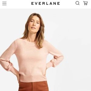 Everlane 100% cashmere pale pink sweater